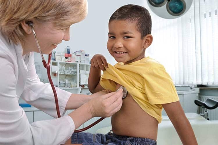 kid in doctors office