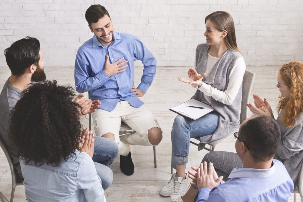 circle group at support group meeting